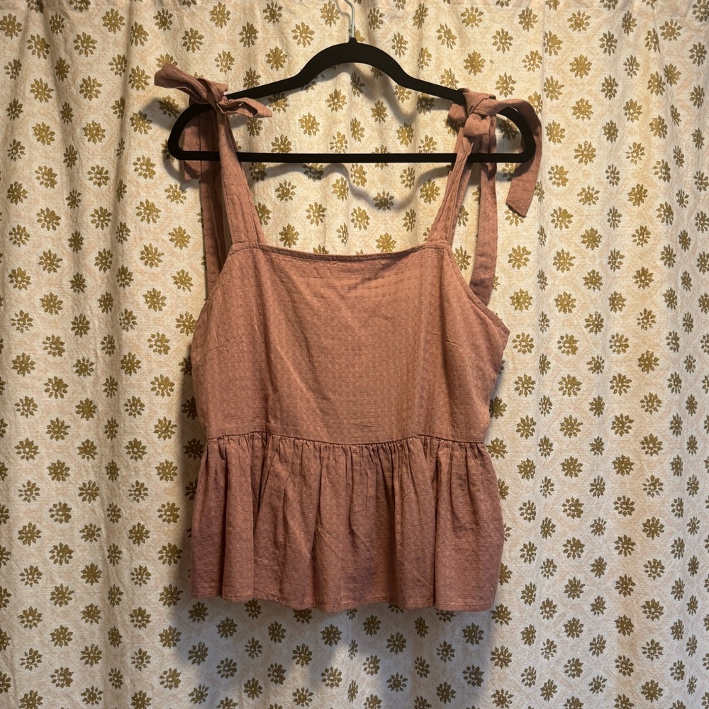 Madewell Pink Smocked Sleeveless Top – Size M - NWT